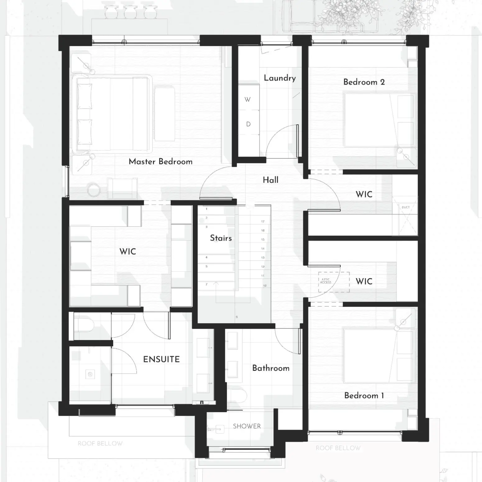 Morning House first floor plan