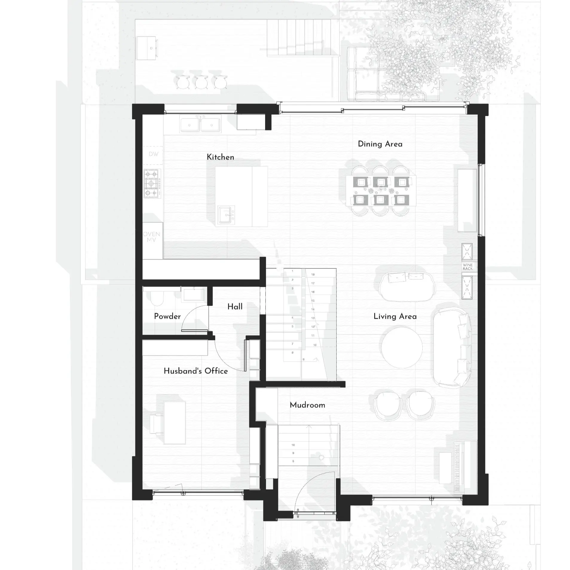 Morning House ground floor plan